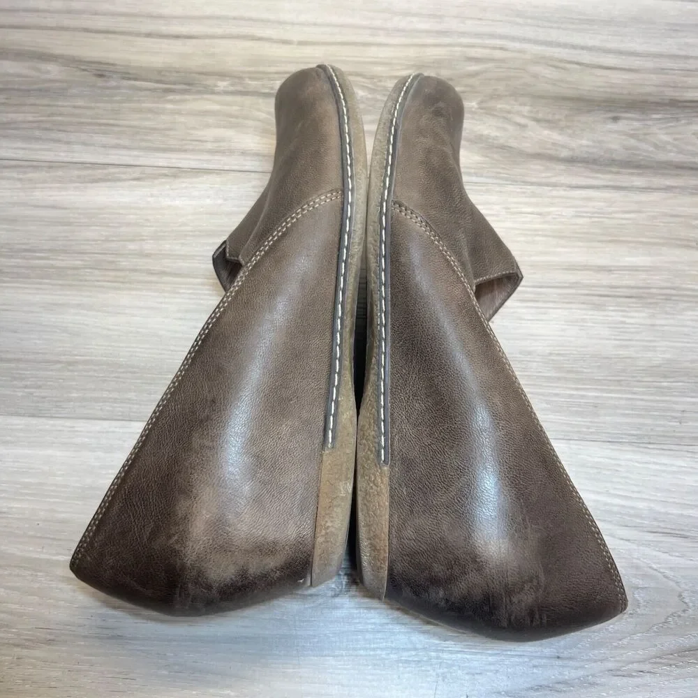 DANSKO LILIANA Burnished Teak Leather Wedge Shoe Pump Slip On 39 women‎ 8.5 - 9